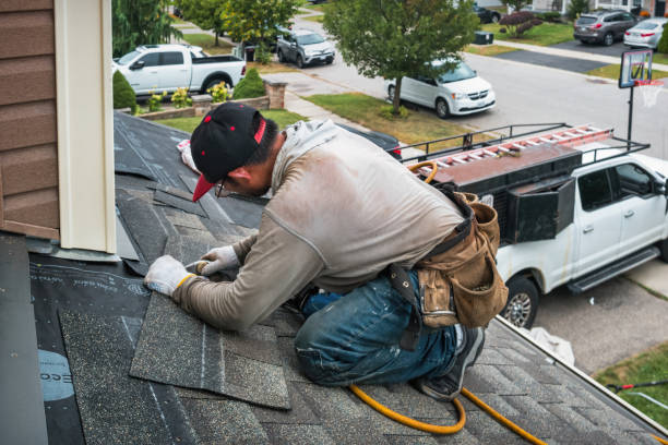 Professional Roofing technician working in Mineral, VA